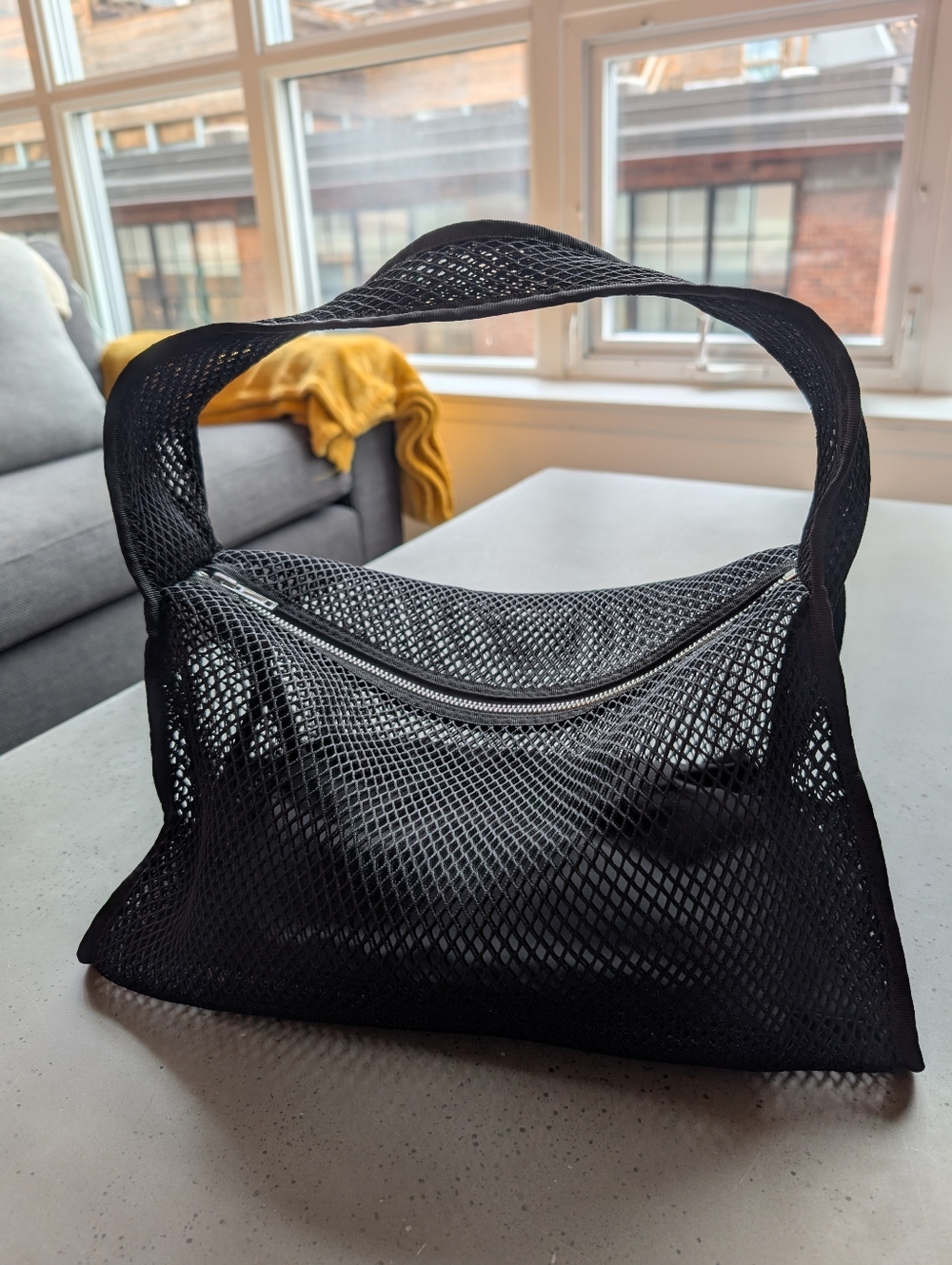 COS Black Mesh Shoulder Bag